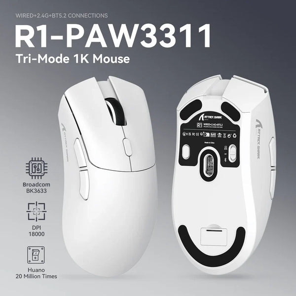 Attack Shark R1 Wireless Gaming Mouse | Lightweight Precision Control – Freax.pk