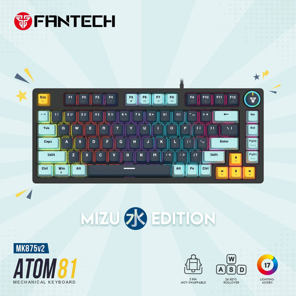 Fantech Atom 81 Mechanical Gaming Keyboard | RGB Backlit & Precision Control – Freax.pk